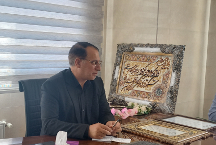 تجلیل از خیر نیک‌اندیش در تجهیز بانک خون بیمارستان بوعلی چادگان