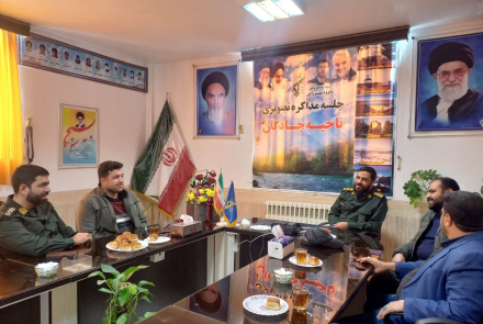  دیداربا فرماندهی و کارکنان محترم ناحیه مقاومت بسیج سپاه چادگان به مناسبت روز پاسدار