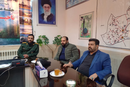  دیداربا فرماندهی و کارکنان محترم ناحیه مقاومت بسیج سپاه چادگان به مناسبت روز پاسدار
