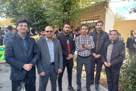 گزارش تصویری از حضور پرسنل بیمارستان بوعلی چادگان در مراسم راهپیمایی 13آبان