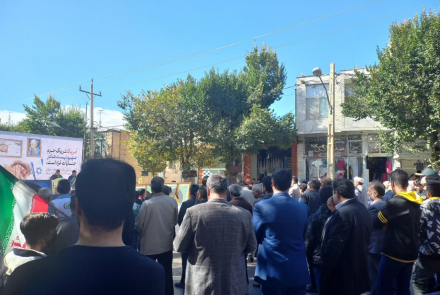 گزارش تصویری از حضور پرسنل بیمارستان بوعلی چادگان در مراسم راهپیمایی 13آبان