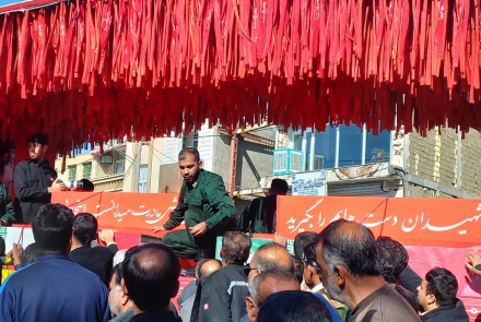 حضور منسجم کارکنان بیمارستان بوعلی چادگان در آیین باشکوه تشییع شهدای گمنام هشت سال دفاع مقدس