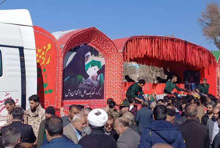 حضور منسجم کارکنان بیمارستان بوعلی چادگان در آیین باشکوه تشییع شهدای گمنام هشت سال دفاع مقدس