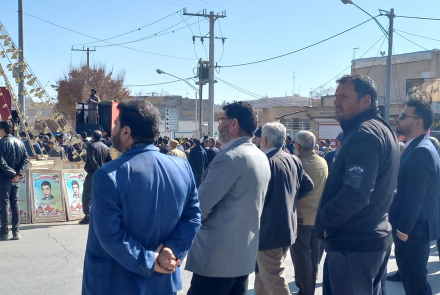 حضور منسجم کارکنان بیمارستان بوعلی چادگان در آیین باشکوه تشییع شهدای گمنام هشت سال دفاع مقدس