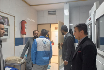 بازدید مشترک دستگاه های نظارتی شهرستان چادگان ازآسپزخانه سلف سرویس بیمارستان بوعلی چادگان