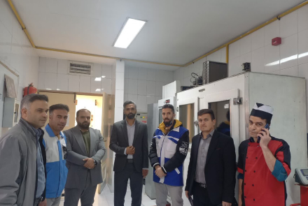 بازدید مشترک دستگاه های نظارتی شهرستان چادگان ازآسپزخانه سلف سرویس بیمارستان بوعلی چادگان