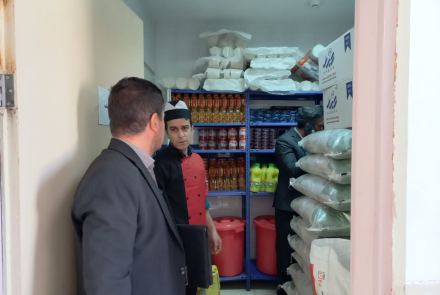 بازدید مشترک دستگاه های نظارتی شهرستان چادگان ازآسپزخانه سلف سرویس بیمارستان بوعلی چادگان