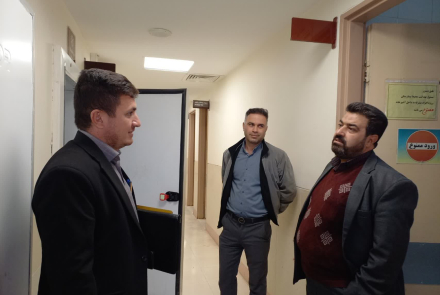 بازدید مشترک دستگاه های نظارتی شهرستان چادگان ازآسپزخانه سلف سرویس بیمارستان بوعلی چادگان