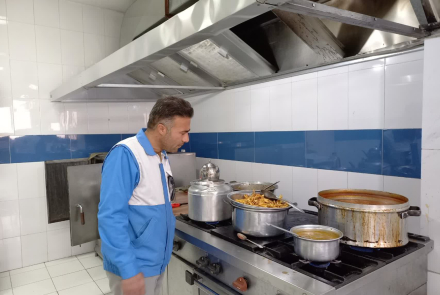 بازدید مشترک دستگاه های نظارتی شهرستان چادگان ازآسپزخانه سلف سرویس بیمارستان بوعلی چادگان