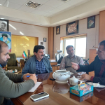 دیدار رئیس بیمارستان بوعلی چادگان با فرماندار شهرستان